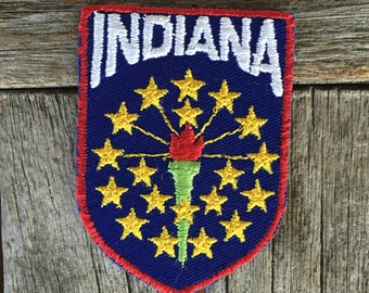 Indiana Vintage Souvenir Travel Patch from Voyager