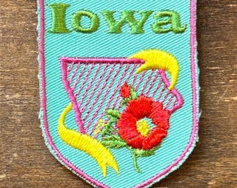 Iowa Vintage Souvenir Travel Patch from Voyager