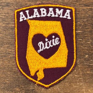 Alabama Heart of Dixie Vintage Souvenir Travel Patch from Voyager