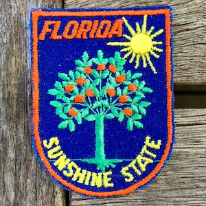 Florida Sunshine State Vintage Souvenir Travel Patch from Voyager
