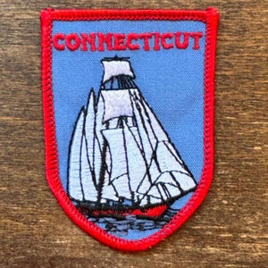 Connecticut Vintage Souvenir Travel Patch by Embroidered Emblems