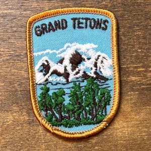 Grand Tetons National Park Vintage Souvenir Travel Patch from Voyager