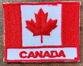Canadian Flag Vintage Travel Souvenir Patch by Voyager