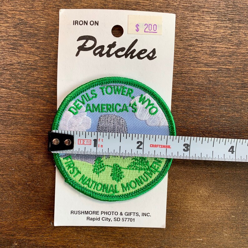 Devils Tower Wyoming Vintage Souvenir Travel Patch from Rushmore Photo and Gifts