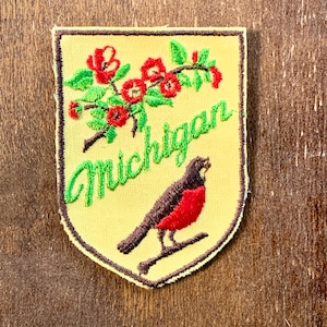 Michigan Vintage Souvenir Travel Patch by Voyager