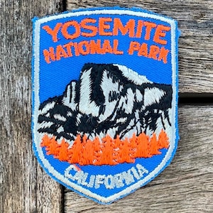 Patch de viagem vintage de lembrança do Parque Nacional de Yosemite, Califórnia, da Voyager