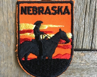 Nebraska Vintage Souvenir Travel Patch from Voyager