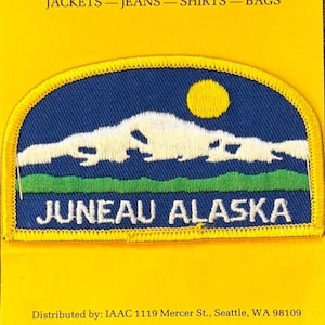 Juneau, Alaska Vintage Andenken Reise-Aufnäher von IAAC in Seattle WA
