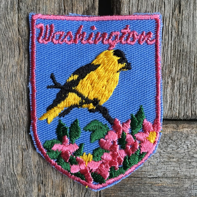 Washington State Vintage Souvenir Travel Patch from Voyager