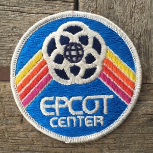 Disney World Epcot Center Vintage Souvenir Travel Patch from 1982 image 1