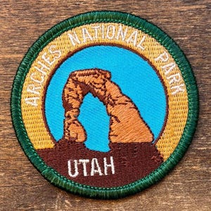 Écusson de voyage souvenir vintage du parc national des Arches, Delicate Arch, Utah