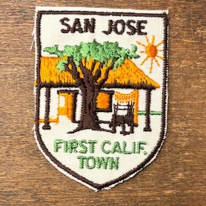 San Jose, första kaliforniska staden vintage resesouvenirmärke av Voyager