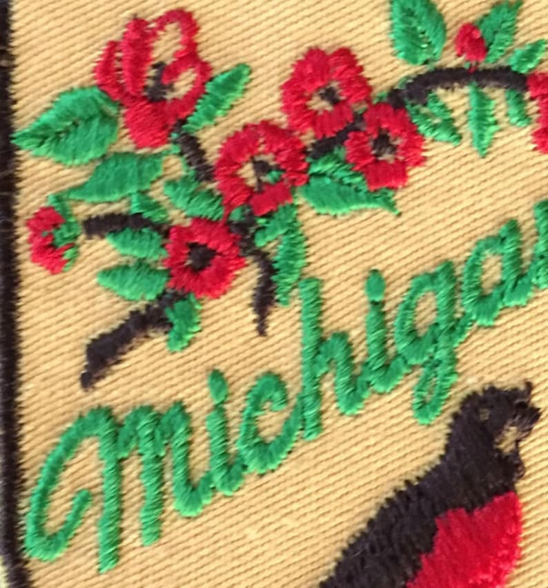 Michigan Vintage Souvenir Travel Patch by Voyager