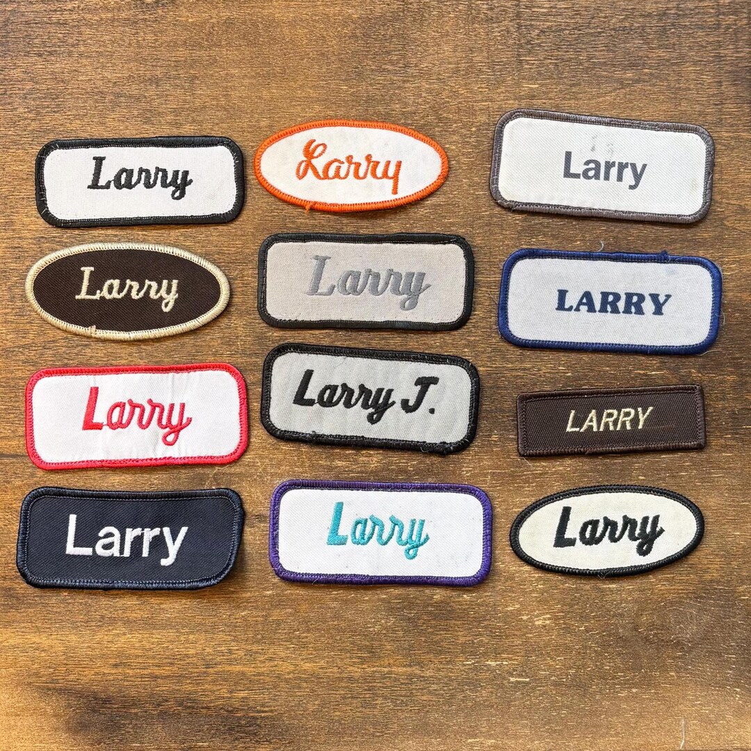 Sticker For Larry Larry Name Patch - Choose From Different Shapes, Colors, Styles ...