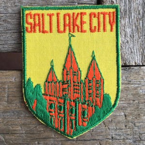 Salt Lake City L.D.S. Mormon Temple Vintage Souvenir Travel Patch