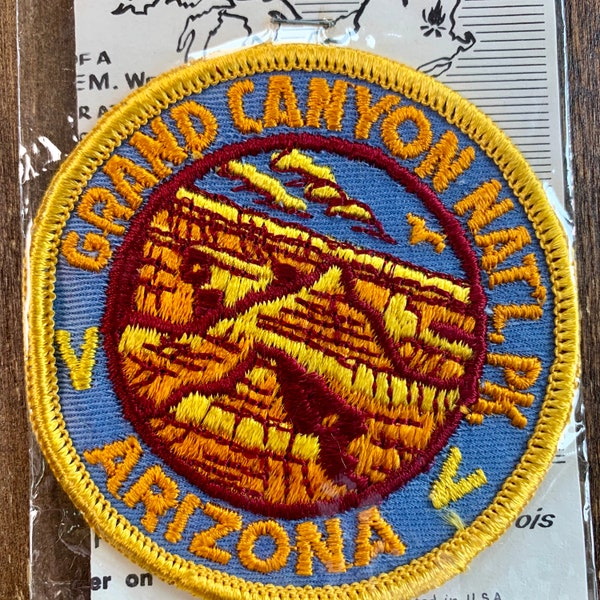 Grand Canyon National Park, Arizona Vintage Souvenir Travel Patch, a Trailblazer Emblems by B&B Enterprises