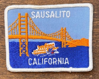 Sausalito Kalifornien Vintage Souvenir Resetygmärke från Holm Patches