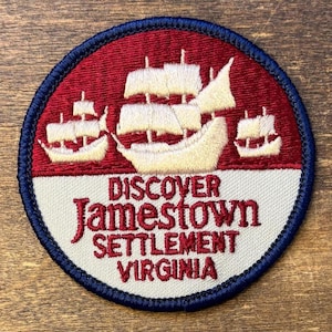 Jamestown, Virginia Vintage Souvenir Travel Patch from Voyager