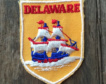 Delaware Vintage Souvenir Travel Patch from Voyager - New In Original Package