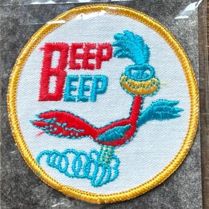 Beep Beep, Vintage Roadrunner Novelty Patch