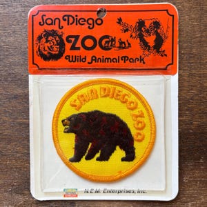San Diego Zoo Vintage Souvenir Travel Patch
