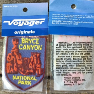 Bryce Canyon National Park Vintage Souvenir Travel Patch from Voyager image 2