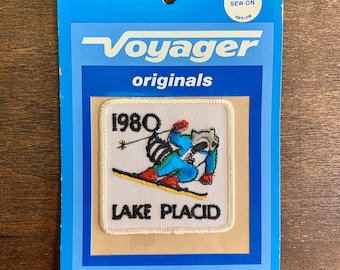 Lake Placid New York 1980 Winterolympiade Vintage Souvenir Aufnäher