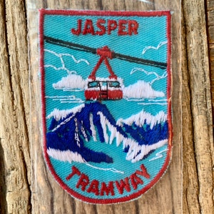 Jasper Tramway Vintage Travel Souvenir Aufnäher / Patch