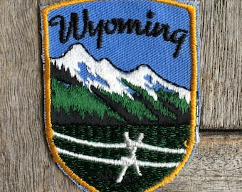 Wyoming Vintage Souvenir Travel Patch from Voyager - New In Original Package