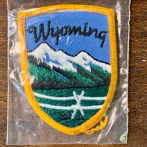 Wyoming Vintage Souvenir Travel Patch from Billings News Inc