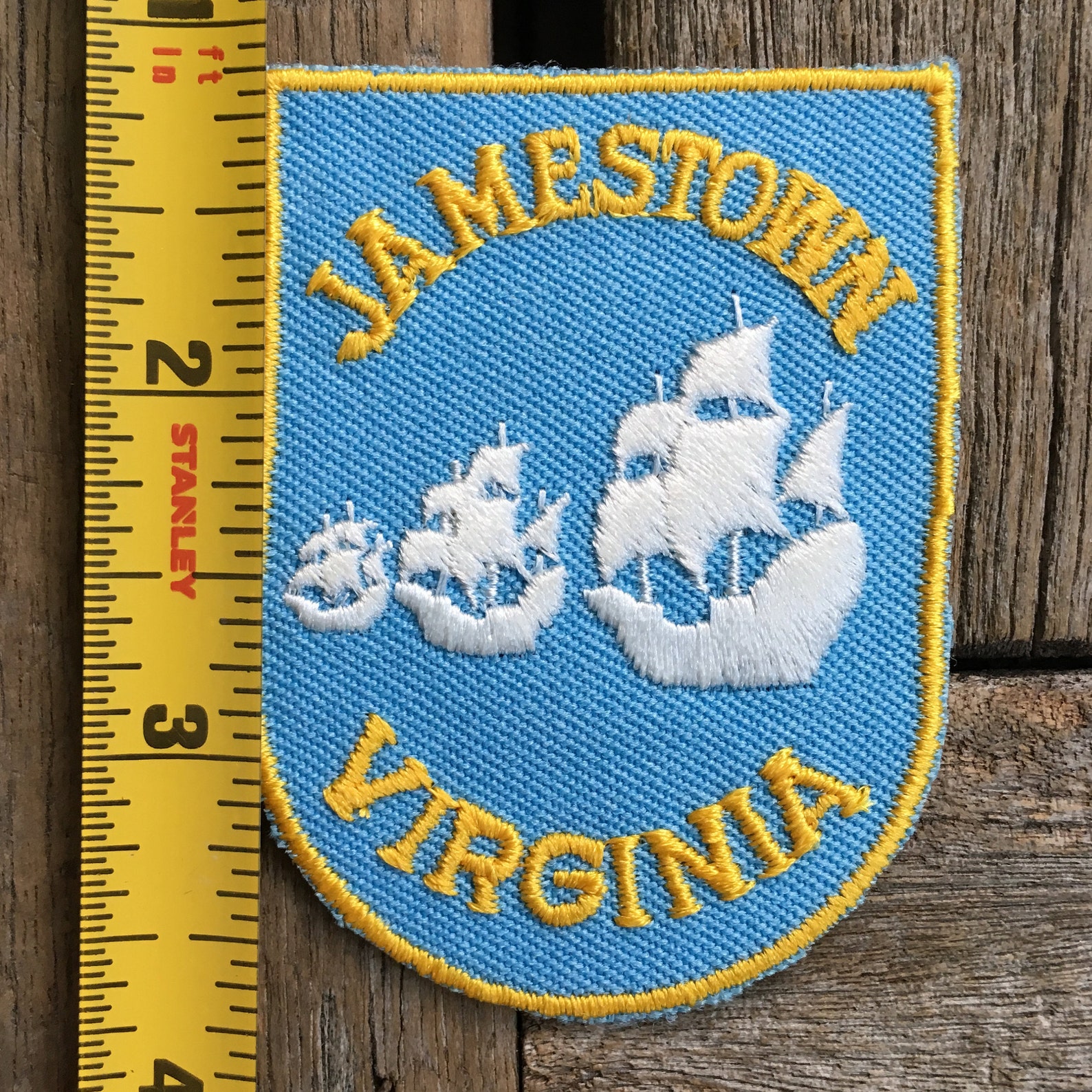 Jamestown Virginia Vintage Souvenir Travel Patch From Voyager Etsy