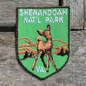 Shenandoah National Park Virginia Vintage Souvenir Travel Patch from Voyager