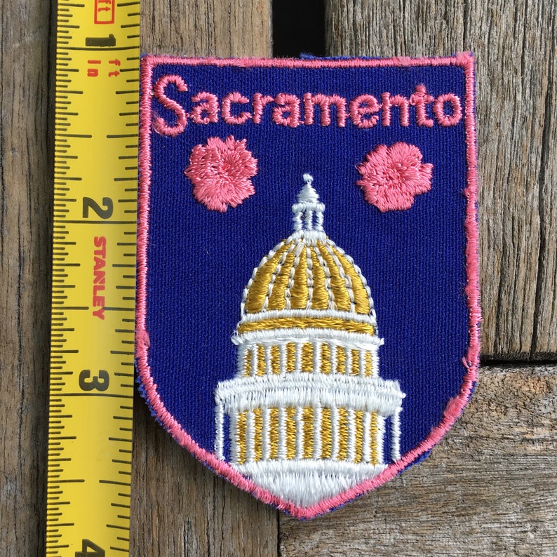 Sacramento California Vintage Souvenir Travel Patch From Etsy