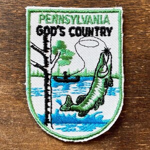 Pennsylvania God's Country Vintage Souvenir Travel Patch from Voyager