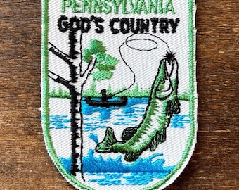 Pennsylvania God's Country Vintage Souvenir Travel Patch from Voyager