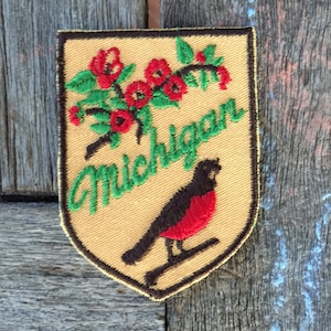 Michigan Vintage Souvenir Travel Patch by Voyager