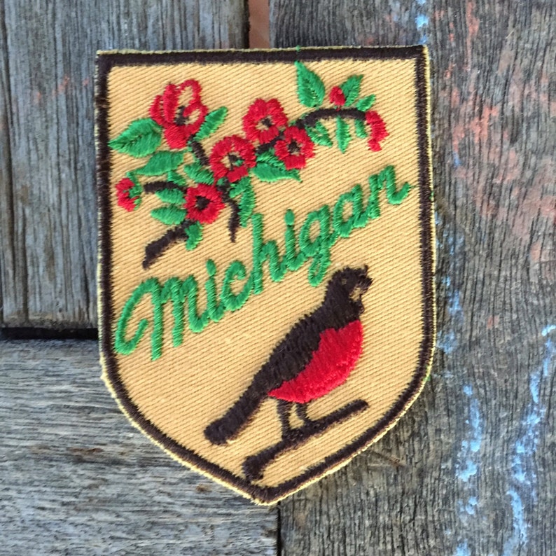 Michigan Vintage Souvenir Travel Patch by Voyager