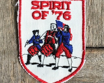 Parche de recuerdo de viaje vintage del bicentenario Spirit of 76 de Voyager