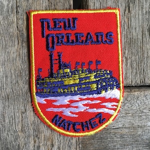 New Orleans Natchez Steamboat Souvenir Travel Patch from Voyager