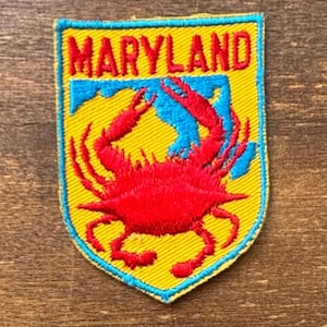 Maryland Vintage Souvenir Travel Patch from Voyager