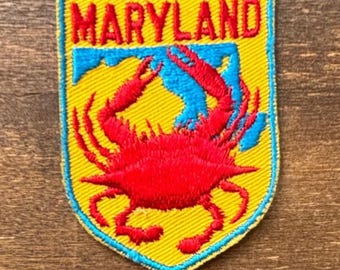 Maryland Vintage Souvenir Travel Patch from Voyager