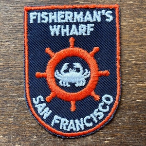 Écusson vintage souvenir de voyage Fisherman's Wharf San Francisco par Voyager
