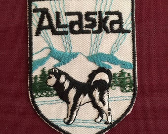 Alaska Vintage Souvenir Travel Patch from Voyager