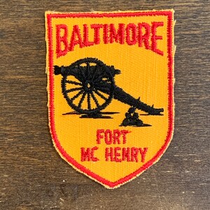 Fort McHenry, Baltimore, Maryland Vintage Souvenir Reiseaufnäher von Voyager