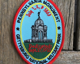 Pennsylvania Monument Gettysburg National Military Park Vintage Souvenir Travel Patch