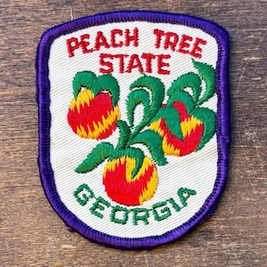 Georgia, The Peach Tree State, Vintage Souvenir Travel Patch