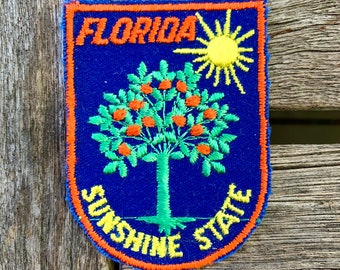 Florida Sunshine State Vintage Souvenir Travel Patch from Voyager