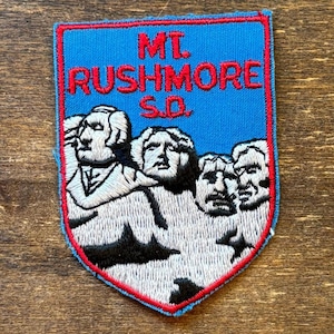 Mount Rushmore Południowa Dakota Vintage Souvenir Travel Patch od Voyager