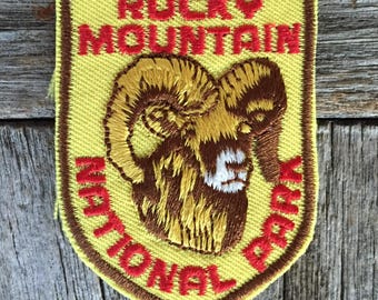 Rocky Mountain National Park Vintage Souvenir Travel Patch from Voyager