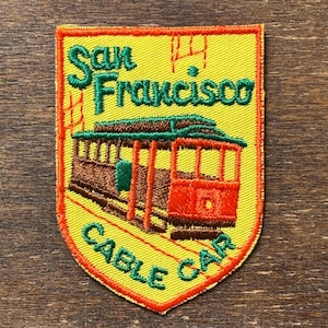 San Francisco Cable Car Vintage Souvenir Travel Patch from Voyager